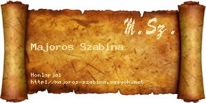 Majoros Szabina névjegykártya