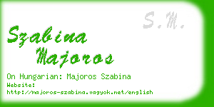 szabina majoros business card
